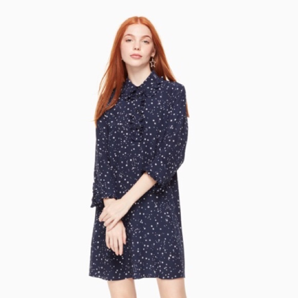 Kate Spade Night Sky Silk Shirtdress S